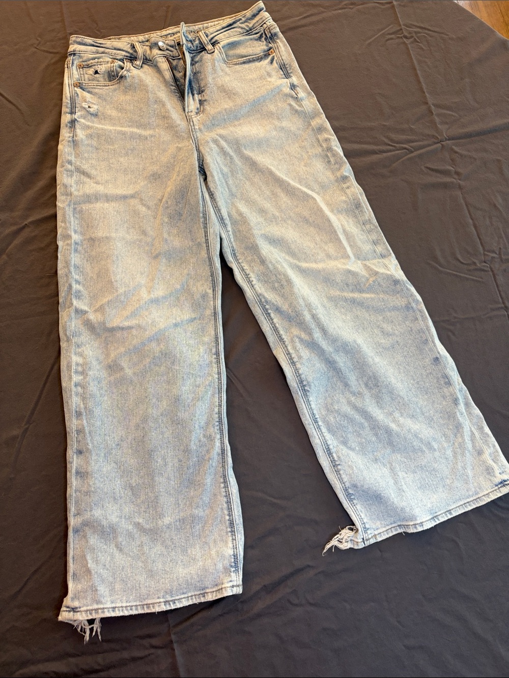 American Eagle Outfitters Light Blue Wide Leg Jeans